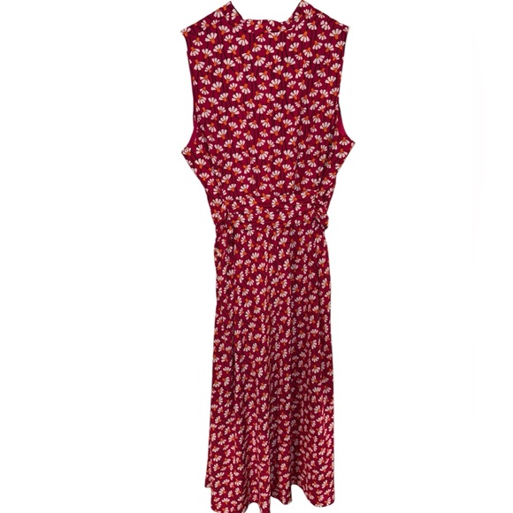 Women’s—Anne Klein Bright Magenta Sleeveless V-Neck Belted Maxi Dress. Size XL. - Picture 11 of 16